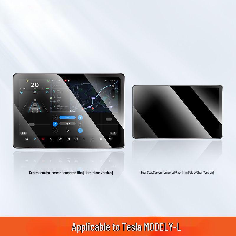 Tesla Model Y/3 2025 Edition: Ультрапрозрачное закаленное стекло для центральной консоли и заднего подлокотника
