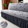 2/3 Seat Stretch Couch Cover All-inclusive Elastic Sofa Seat Cushion Cover Leaf Print With Skirt Corner Sofa Slipcover
