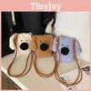 Child Plush Dog Animal Themed Shoulder Bag With Knitted Design For Kindergarten Kids