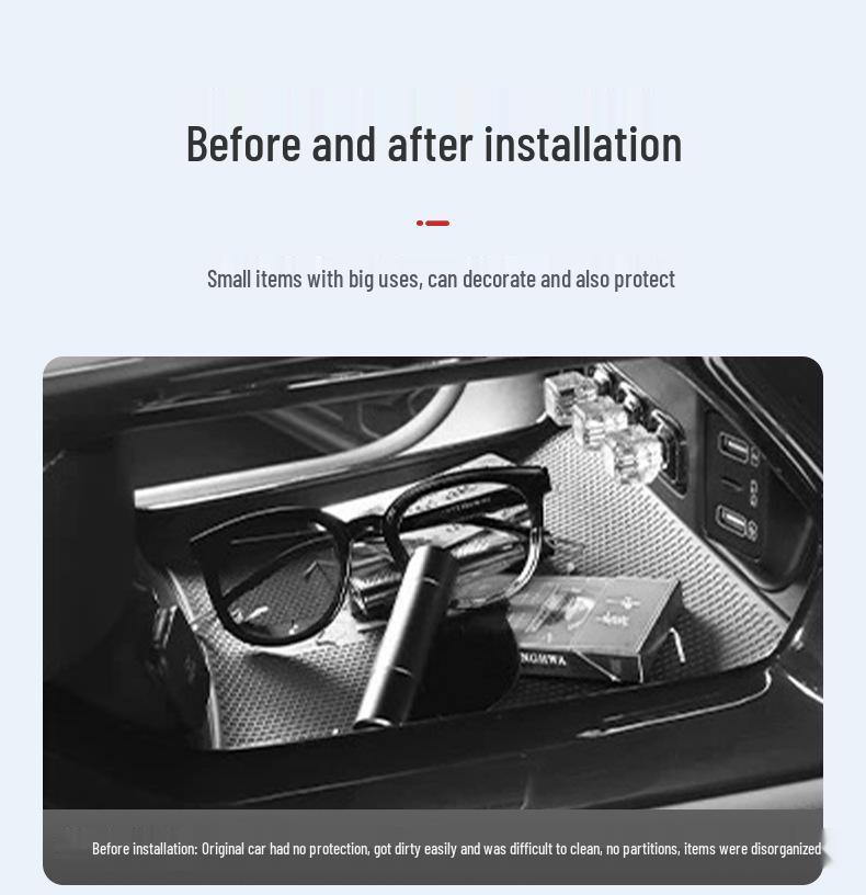 Совместимо с силиконовыми контейнерами для хранения, футлярами для очков и аксессуарами под центральной консолью для 25 моделей Changan CS75.