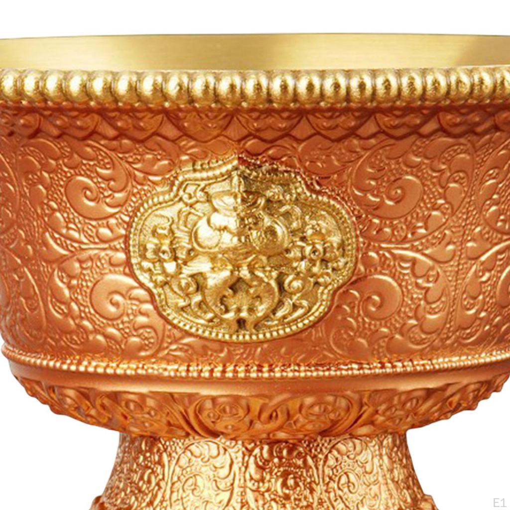 Тибетская буддийская чаша для подношения воды, чаша для поклонения, принадлежности для аларов, латунная утварь, художественные изделия