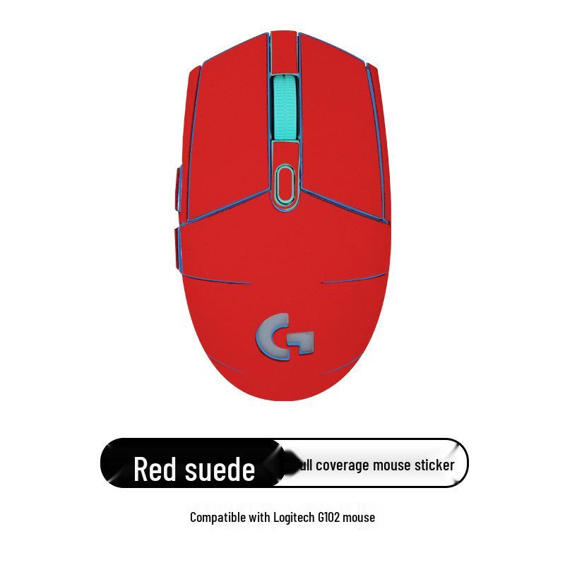 Logitech G102/G304/GPRO Anti-Slip Suede Mouse Stickers - Full Coverage, Sweat-Absorbent, Anti-Sweat Back Stickers