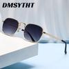 New Square Oval Metal Sunglasses Vintage Retro Men Sunscreen Sunglasses Women Resistant Eyewear