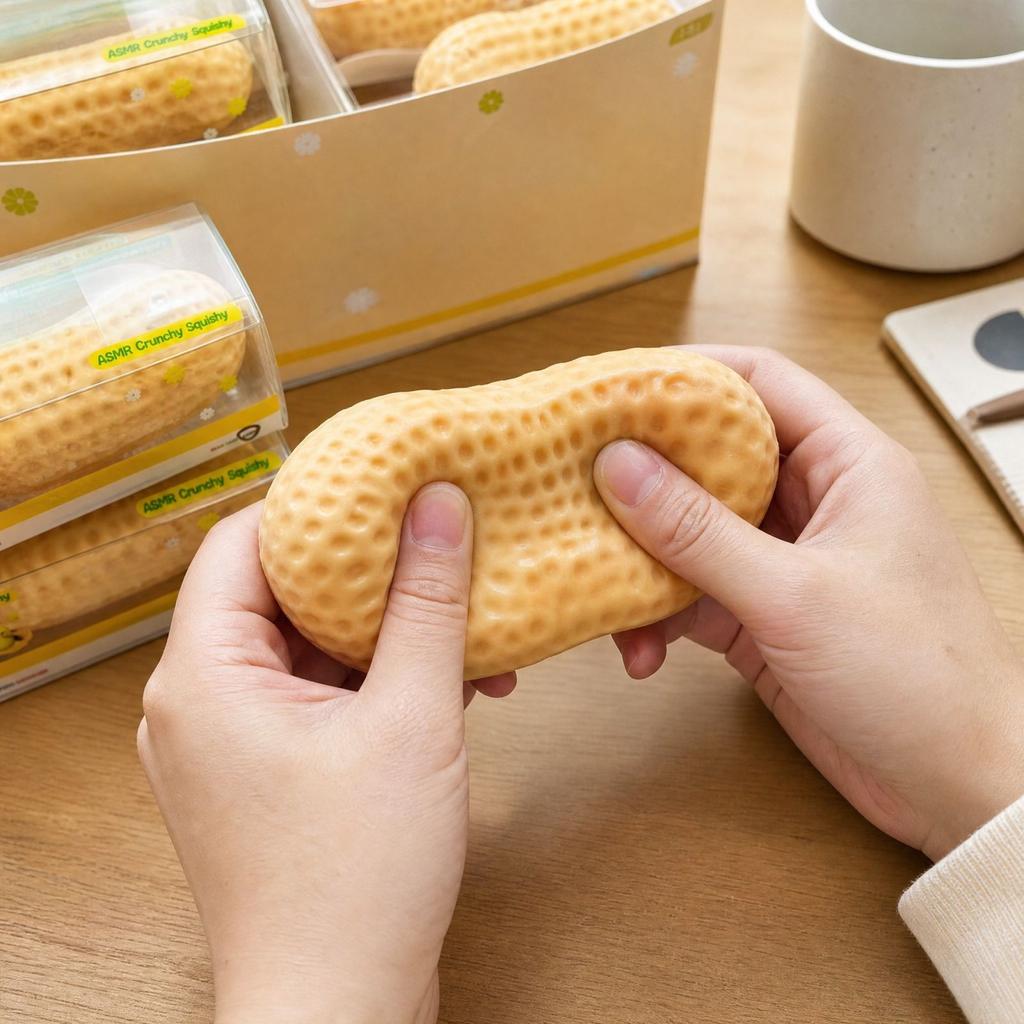 Block-Filled Shaped Toy with Crunchy Squeaking Sound for Stress and Sensory Play