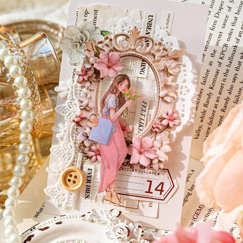 1 упаковка/10 шт. Винтажные тисненые рамки, вырезки, сложная форма, декоративная бумага для поделок и альбомов для памятных записей