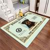 Ковер Dollar Pet для кошек и собак Креативный дизайн с валютой Напольный коврик для гостиной Ковер для прихожей с декором в виде денег