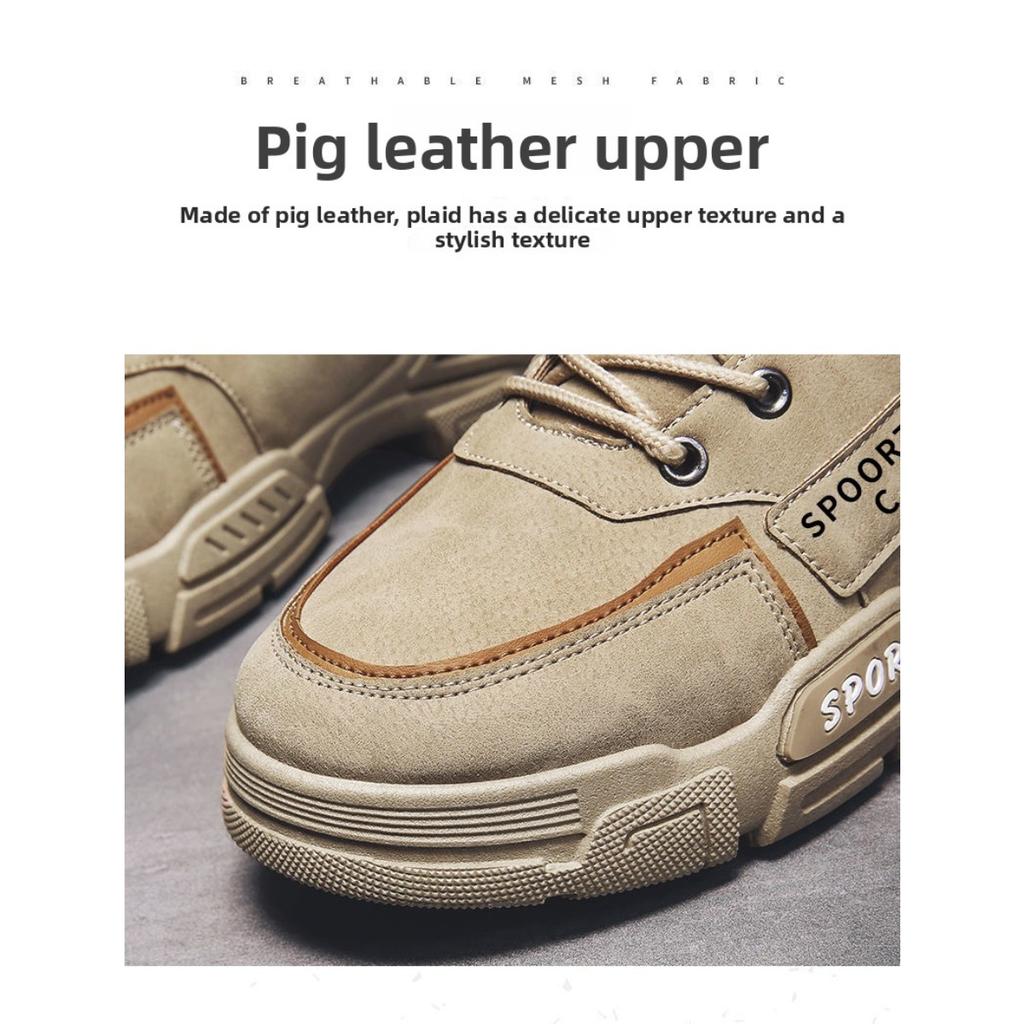 Зимняя рабочая обувь Мужские высокие зимние ботинки Универсальные повседневные ботинки Мартин с плюшевыми теплыми хлопковыми туфлями Рабочая обувь