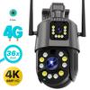 Двойной объектив, двойной экран, 4G IP-камера, наружная, 36-кратный зум, скоростная купольная PTZ-камера, 4K, 6 МП, HD, 120 м, ночное видение, охранная защита iCsee