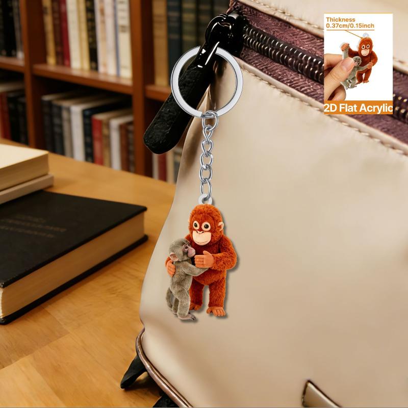 Punch The Monkey Plush Doll Keychain Cartoon Anime Toy Bag Pendant Colleague Desk Ornaments Gift