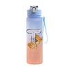 750ml Cartoon Letter Printed Lovely A-Z Water Cup Portable Children Plastic Cartoon Outdoor Sport Large Capacity Water Bottle