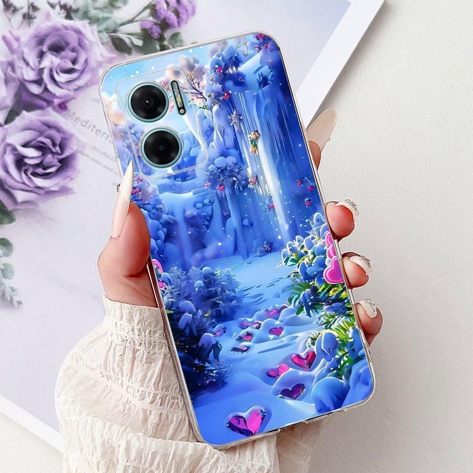 Clear For Redmi 10 5G 2022 Case Cover Luxury Butterfly Love Fashion Flowers Cool Lion Painted Casing 22041219G 22041219NY