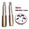 3 шт. HSS для конической и пробковой резьбы M14 x 1 мм и для плашки M14 x 1 мм с метрической резьбой справа