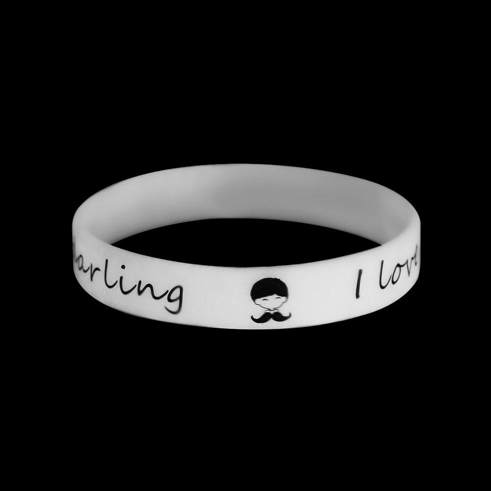 Unisex Glow In The Dark Shine Silicone Bracelet Luminous Wristband Rubber Bangle Silica Gel