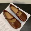 2025 новые туфли-лодочки на плоской подошве для женщин, весенние, с юбкой, туфли Мэри Джейн, мягкая подошва, французские туфли-бини