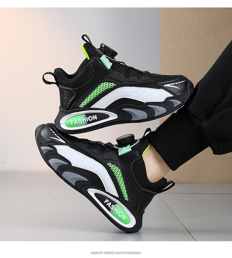 Детские баскетбольные кроссовки - Легкие, Средний/Большой размер, Кожа весна 2025, для мальчиков и девочек.