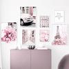 Wall Art Posters And Prints Pink Paris Tower Street Peony Flowers Canvas Painting Nordic Pictures For Living Room Home Decor