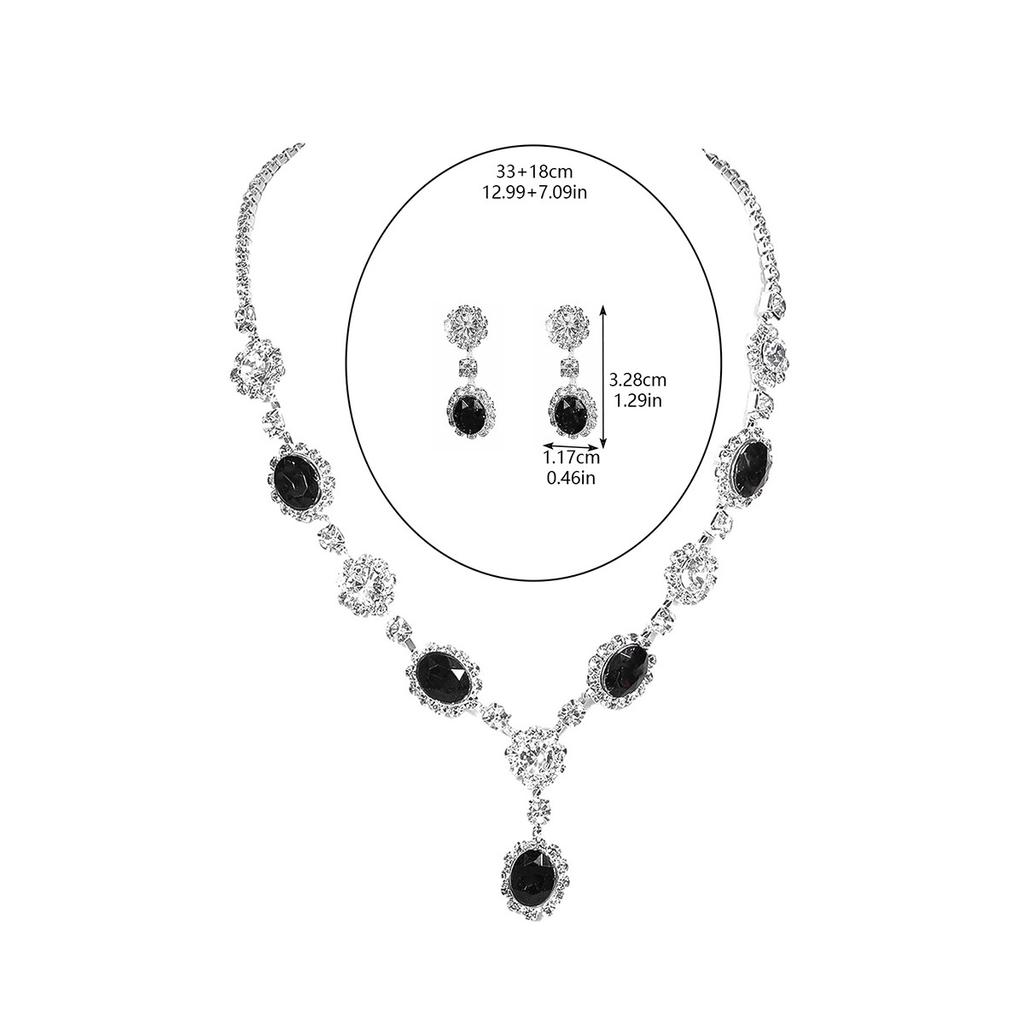 Роскошный ужин сверкающий комплект из ожерелья и серег со стразами, высококачественное ожерелье и серьги, свадебные украшения