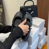 Версия из коровьей кожи~ Красивый жемчужный однословный ремень из натуральной кожи туфли Мэри Джейн на низком каблуке с мягкой подошвой женские балетки из маленькой кожи