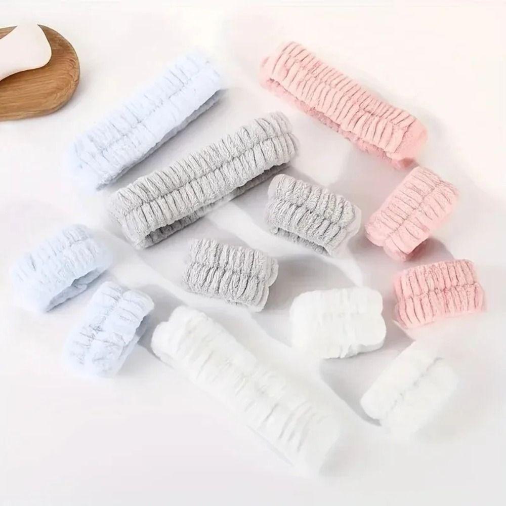 Coral Velvet Face Wash Hairband Reusable Skin Care Hairband New High-elastic Hairband  Makeup