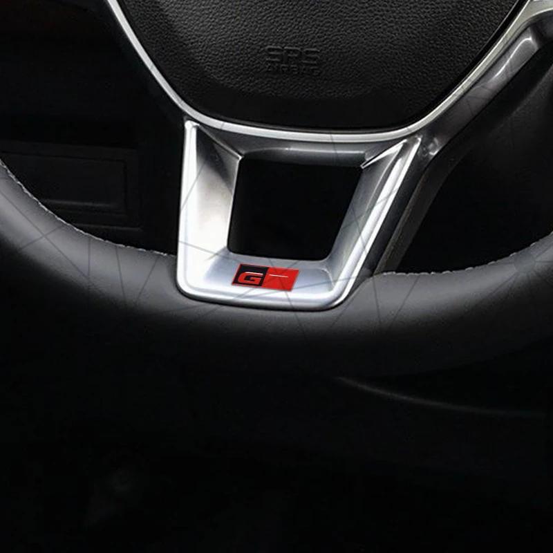 3D Auto Metal GR Sport Badge Car Steering Wheel EFTG7 Emblem Sticker LOGO Decor For Toyota GR Corolla CHR Camry Prius Supra Yaris RAV4