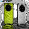 KEYSION Противоударный бронированный чехол для OPPO Find X8 Pro Мягкий силиконовый + прозрачный сотовый чехол для задней панели телефона OPPO Find X8 Pro