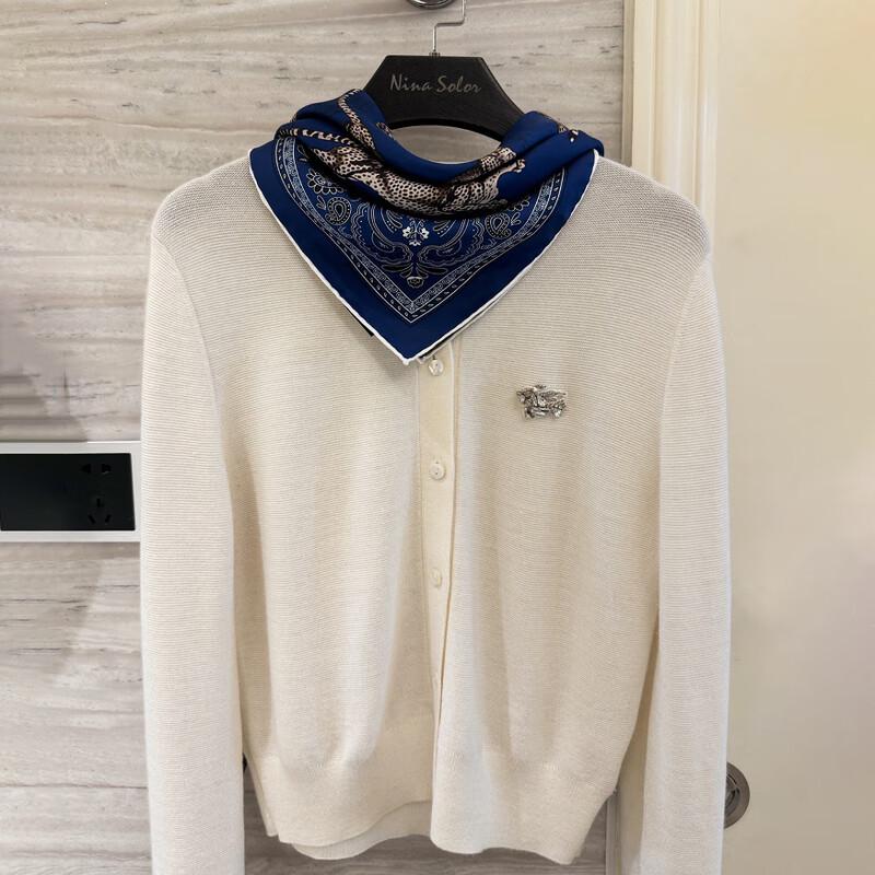 NINA SOLOR Jungle Leopard Double-Sided Silk Scarf