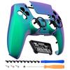 eXtremeRate LUNA PS5 Controller Replacement Front Shell and DIY Replacement Housing Shell and Touchpad Cover for PS5 Controllers (BDM-010, BDM-020,