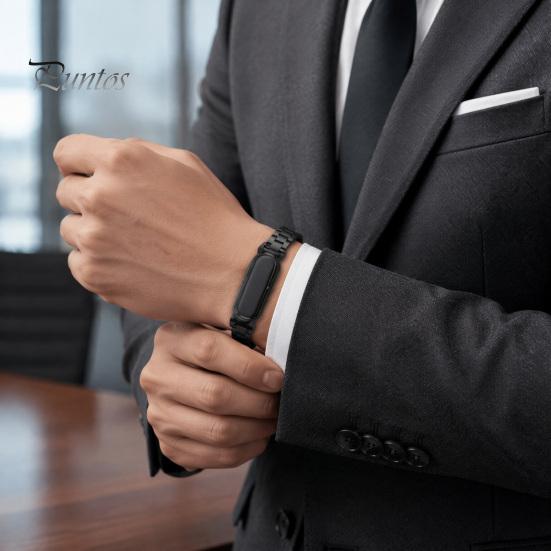 Бесшовная умная ремешок для часов из нержавеющей стали для Fitbit Air Band, Регулируемый сменный магнитный браслет, Гибкая регулировка, Петли для часов,