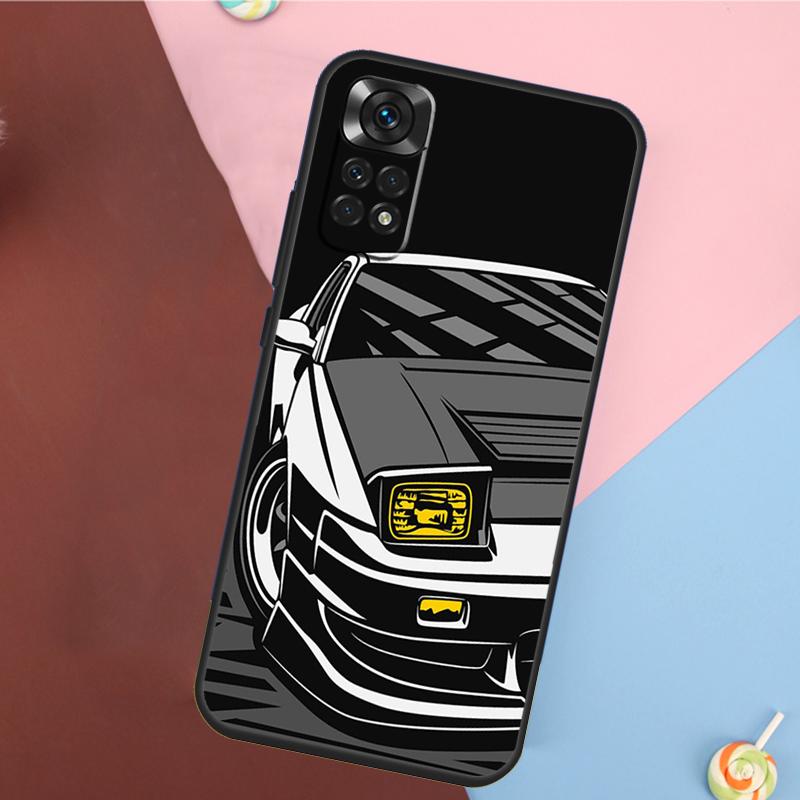 Japan JDM Sports Car Case For Xiaomi Redmi Note 11 11S 10 10S 9 9S 12 Pro Redmi 12C 9C 10A 10C Soft Cover Shell