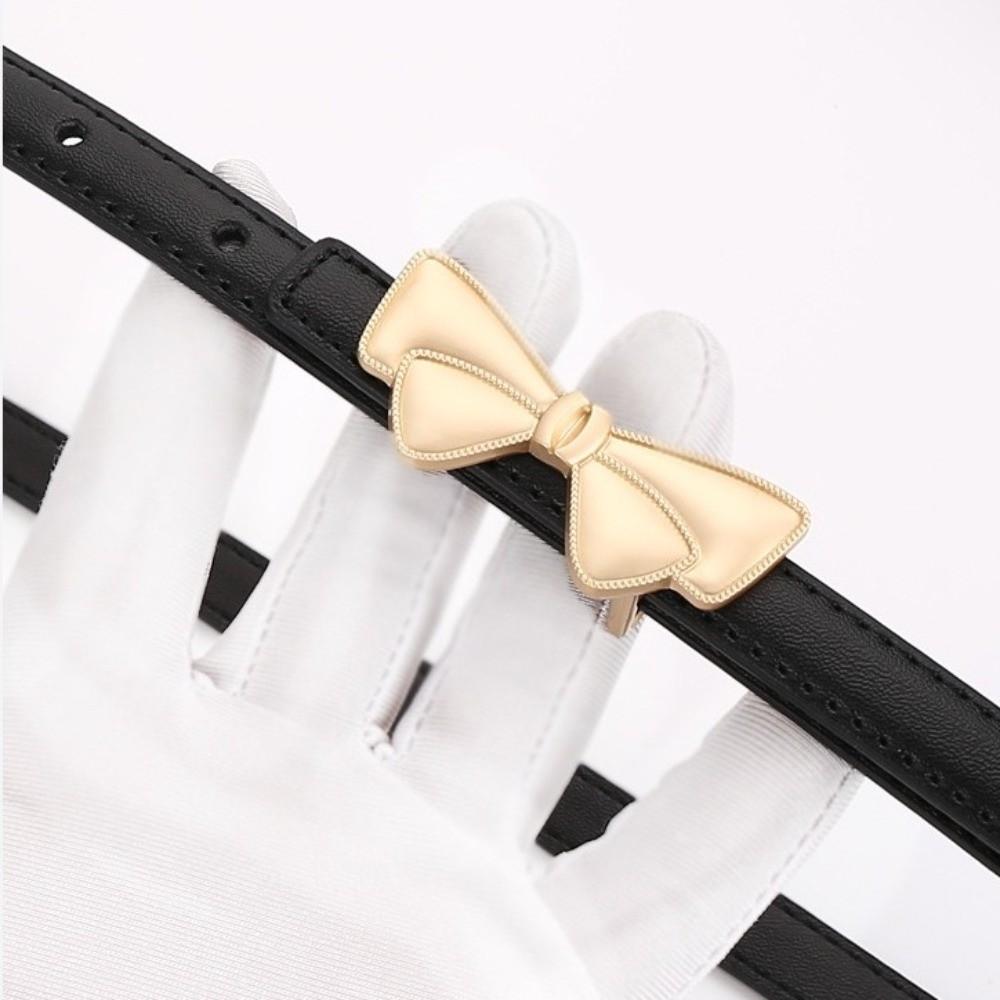 Bow Buckle Women's Belt Leather Bow Buckle Belt Fashion Waist Belt Daily Outfits