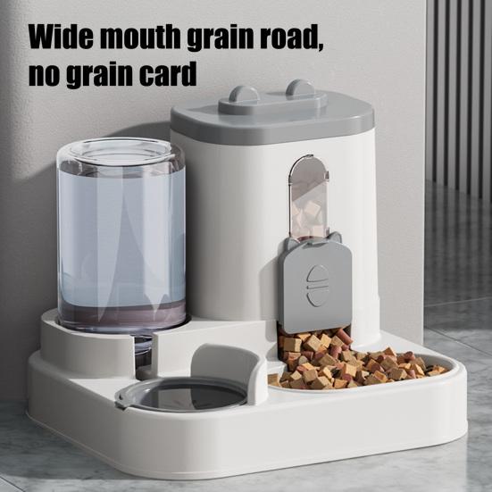 Автоматическая кормушка для домашних животных Кормушка для кошек с диспенсером для воды 2-в-1 Большая емкость Устройство для самостоятельного кормления для маленьких и средних собак, щенков, котят