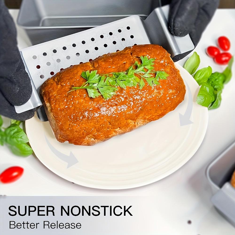 1шт набор противень для мясного рулета с поддоном для слива антипригарное мясное хлебобулочное изделие для выпечки, уменьшения жира, улучшения вкуса, набор противней для хлеба