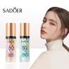 Three-color Rainbow Isolation Cream Facial Makeup Primer Long-lasting Waterproof Oil-controlling Delicate Moisturizing Brightening Skin Tone