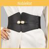 Gemstone Simulation Fashion Decoration Women Black Elastic Belt For Use Daily