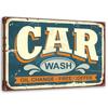 Canvas Print Car Wash Retro Sign