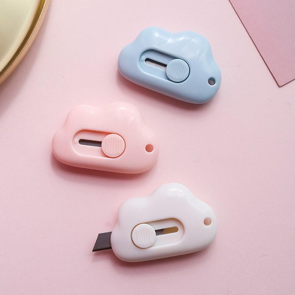 Cute Rabbit Cloud Portable Utility Knife Paper Cutter Cutting Paper Razor Blade Office Stationery Cutting Supplies