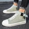 Модные высокие парусиновые кроссовки мужские повседневные туфли дышащие туфли на плоской подошве модные мужские вулканизированные туфли женские кроссовки Tenis Feminino