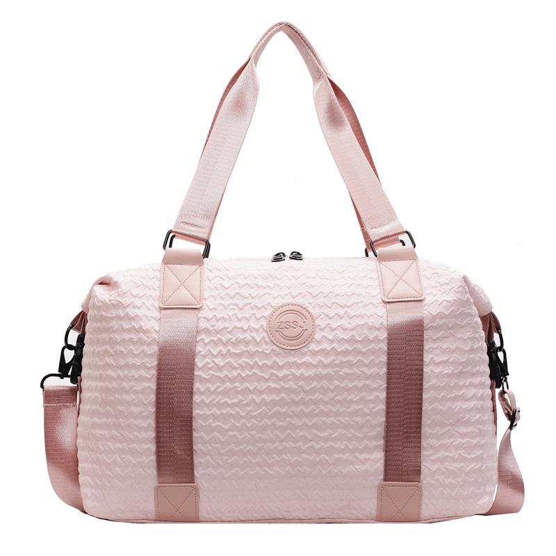 Women's fashion storage bag pleated model going out fresh color portable travel bag dry and wet separation sports fitness bag
