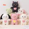 38cm Cuddle Animal Puppy Cat Bear Doll Cute Soft Rabbit Fur Healing Plush Toy Companion Dolls