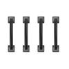 Retro Drawer Knobs Furniture Drawer Knob Black Zinc Alloy 1 Set 4 Pcs For Kitchen And Cabinet Doors