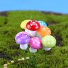 Family & Garden 8Pcs Mini Multicolor Artificial Mashroom Landscape Crafts Bonsai Decor