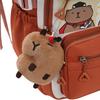 Дорожный школьный рюкзак для девочек Милый рюкзак с капибарой для учеников начальной школы, учеников средней школы Рюкзак большой вместимости