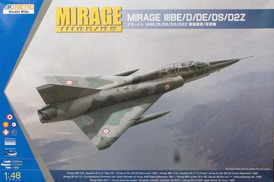 Kinetic 1/48 Mirage III BE/D/DE/DS/D2Z Двухместный Учебно-тренировочный/Ударный Самолет Пластиковая Модель KNE48054