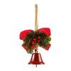 Christmas Tree Ornament Bow Pine Branches Decorative Bells Home Ambiance Doorway Wind Chime Decoration