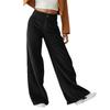 Женские модные свободные и свисающие брюки с высокой талией, облегающие повседневные прямые брюки