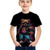 4-15 Years Old T Shirts Bear Dog Comfortable Polyester Boys Girls Children Long Sleeve T-Shirt Cartoon 3D Printed T Shirt Kids Clothing