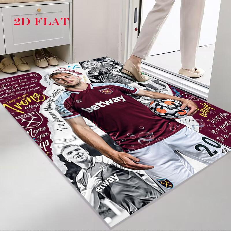 West Ham United Carpet Rug for Living Room Bedroom Home Sofa Decoration,Kids play Nonslip Floor Mat