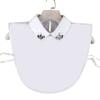 Versatile Cotton Shirt Fake Collar Children'S Back Opening Pointed Neck Beaded Fake Collar Shirt Collar Fake Collar