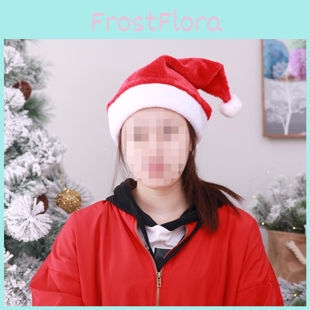 Christmas Short Red Plush Cap Holiday Gathering Celebrations Supplies Decoration