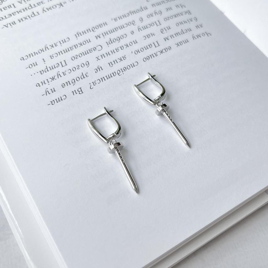 Серебряные серьги без камней (2147923)